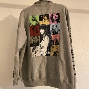 Official Taylor Swift The Eras Tour Grey Quarter Zip